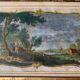 Miniature enhanced engraving, under glass, late 18th century painting, Netherlands