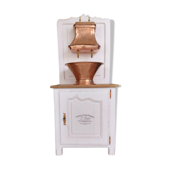 Copper fountain on furniture