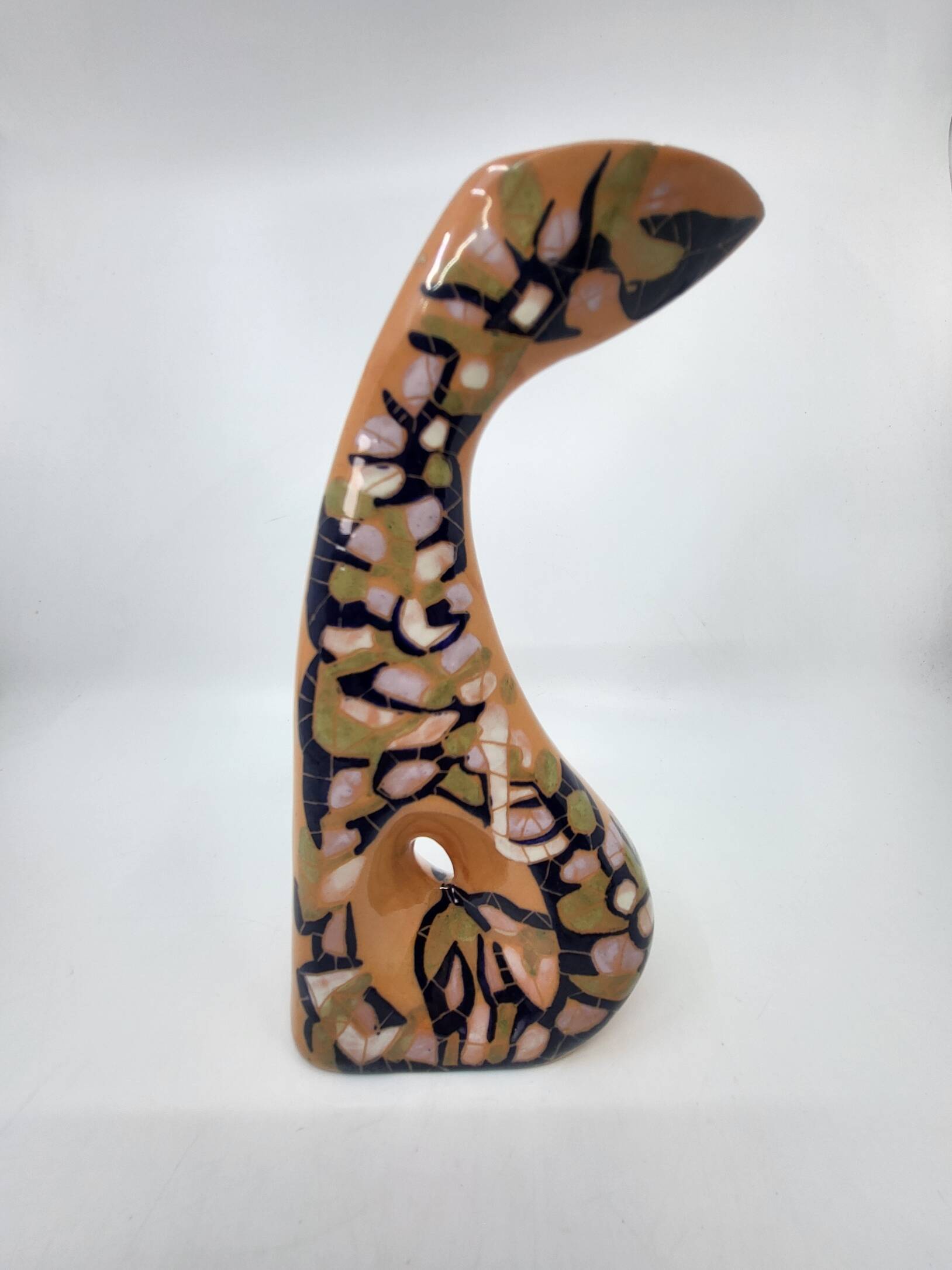 Vase soliflore vintage en céramique par Gabrielle Mackiewicz, France, 1960