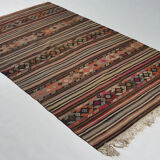 Tapis kilim anatolien fait à la main 251 cm x 152 cm
