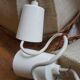 3 70s pendant lights - fabric and rattan
