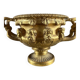 Large Pompeian-style bronze cup with two handles, 19th century.
