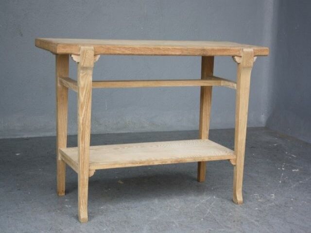 Console 4 feet in style 1940-coloured cerused oak