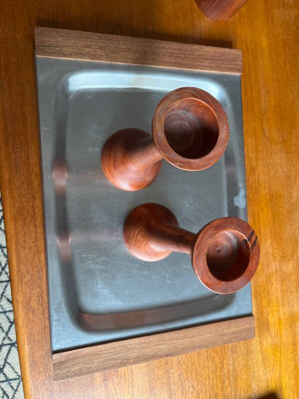 2 bougeoirs scandinaves en bois