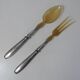 Silver metal salad cutlery 1st title + box
