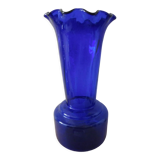 Blue glass vase