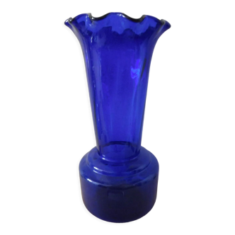 Blue glass vase