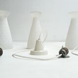 Set of 3 lamps suspended in glass by Louis Kalff for Philips