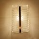 Pair of vintage 70s wall lights, chrome glass