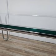 1970s Bauhaus table in chromed tubular steel and glass