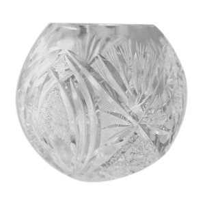Vase boule en cristal