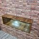 Wall-Mounted Walnut Display Cabinet with Mirrored Back – Upcycled 1960s Mid