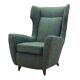 Fauteuil vert, design italien, années 1970, production : Italie