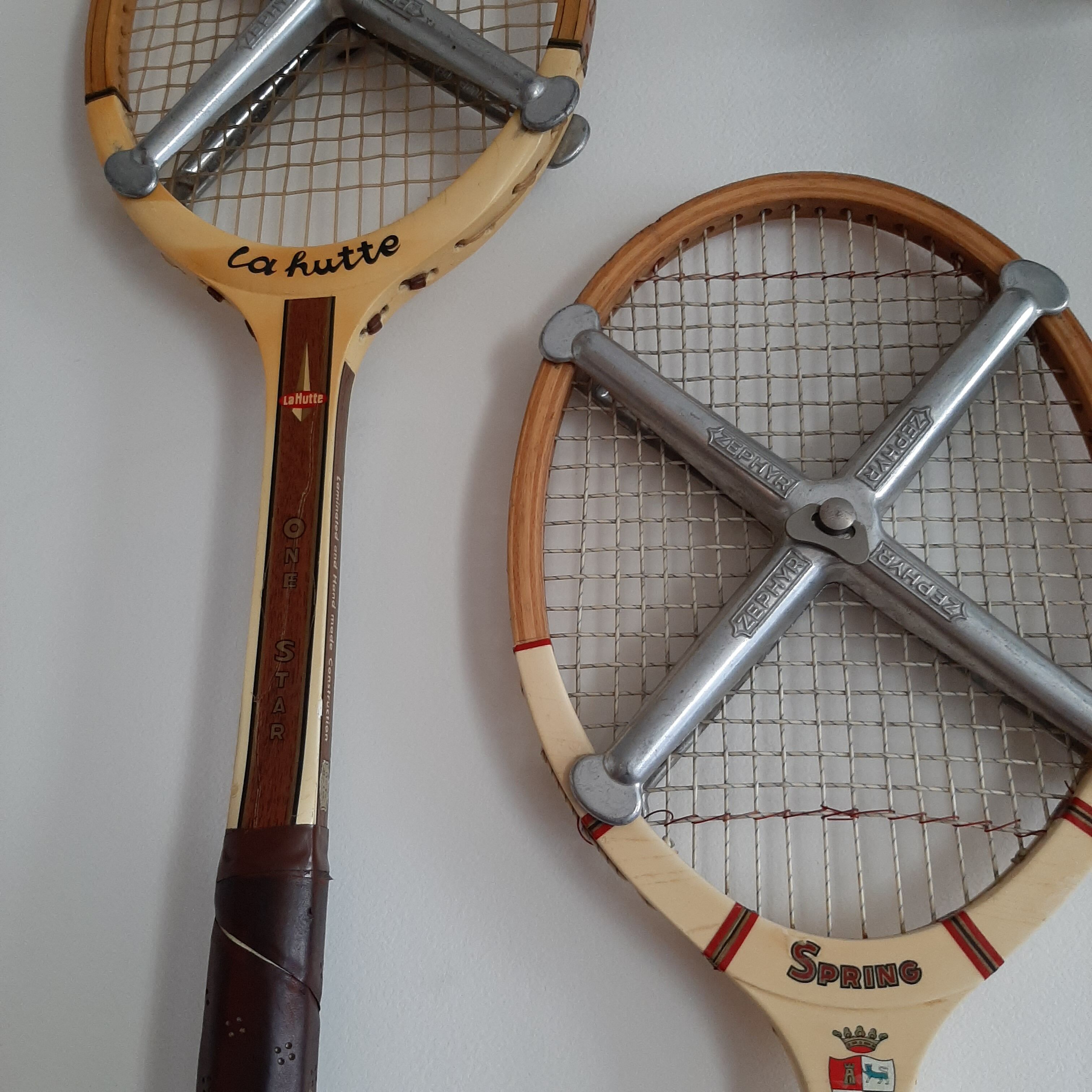 Set of 2 vintage wooden tennis rackets