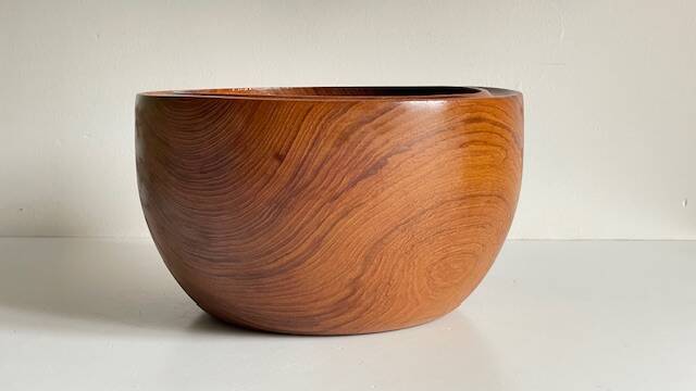 VINTAGE Solid Teak Salad Bowl