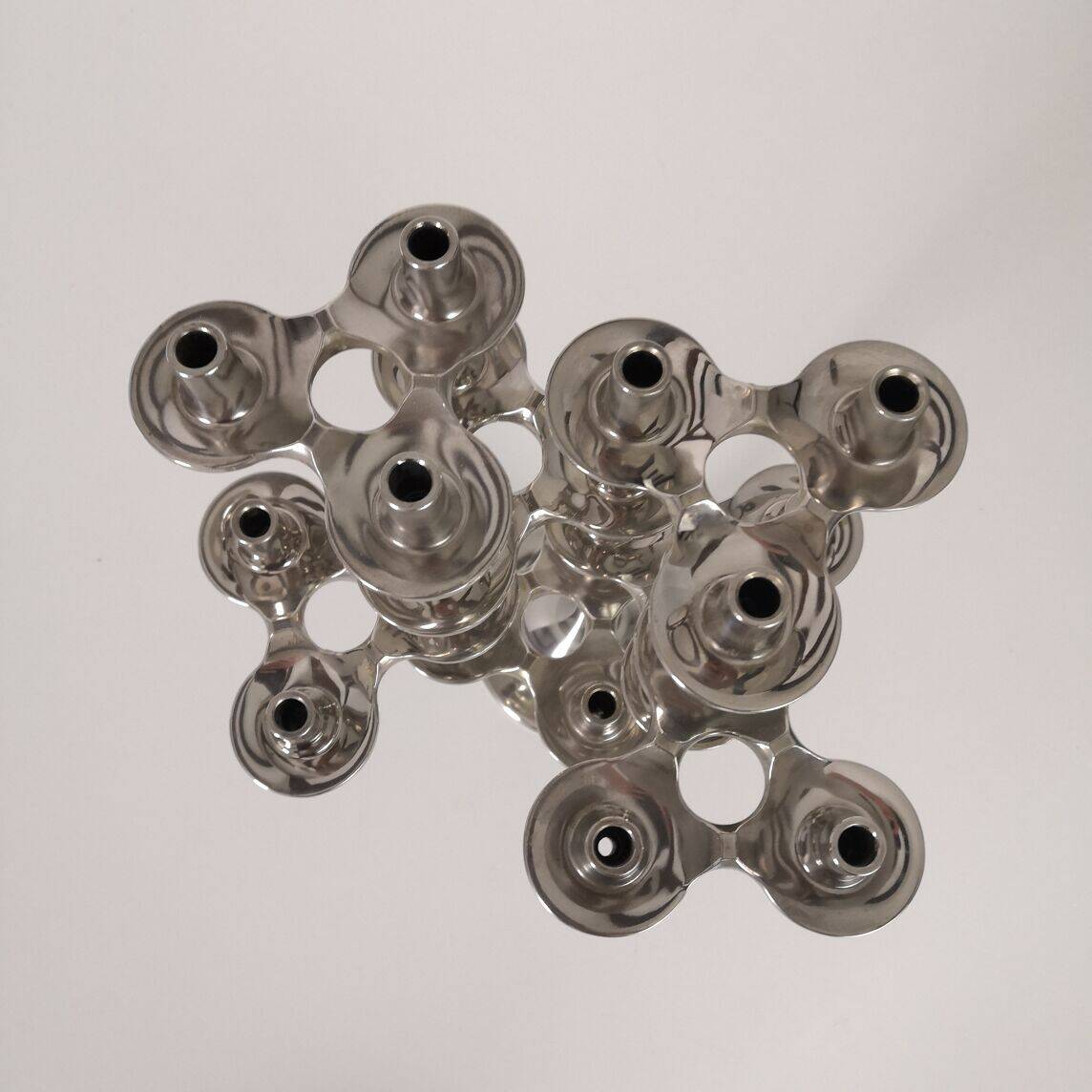 Set of 7 BMF "Orion" candle holders with foot