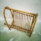 Vintage rattan magazines rack