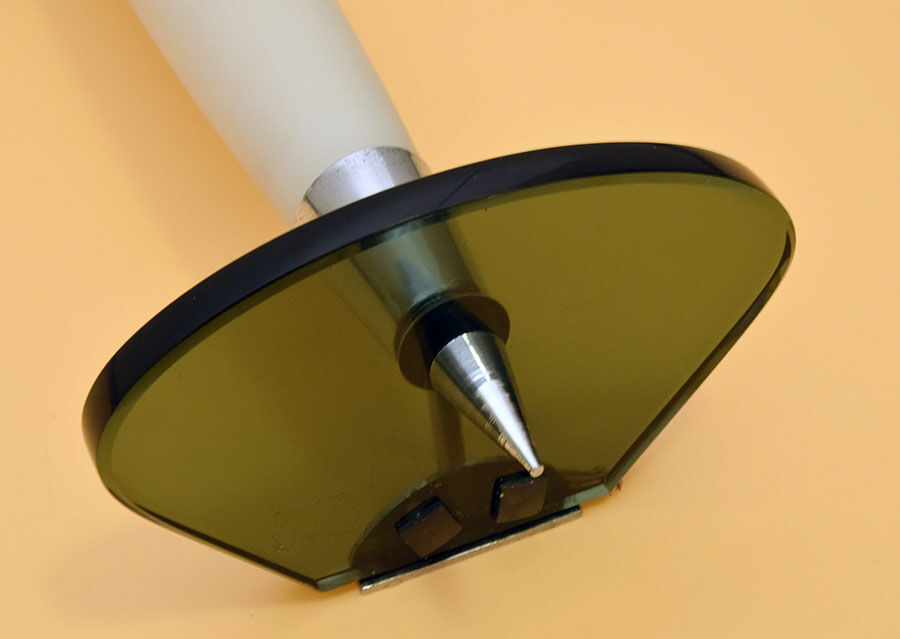 Set of two mid-century appliques in satin glass, crystal and chromed brass