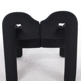 Vintage black Terje Ekstrøm Ekstrem armchair Stokke Varier