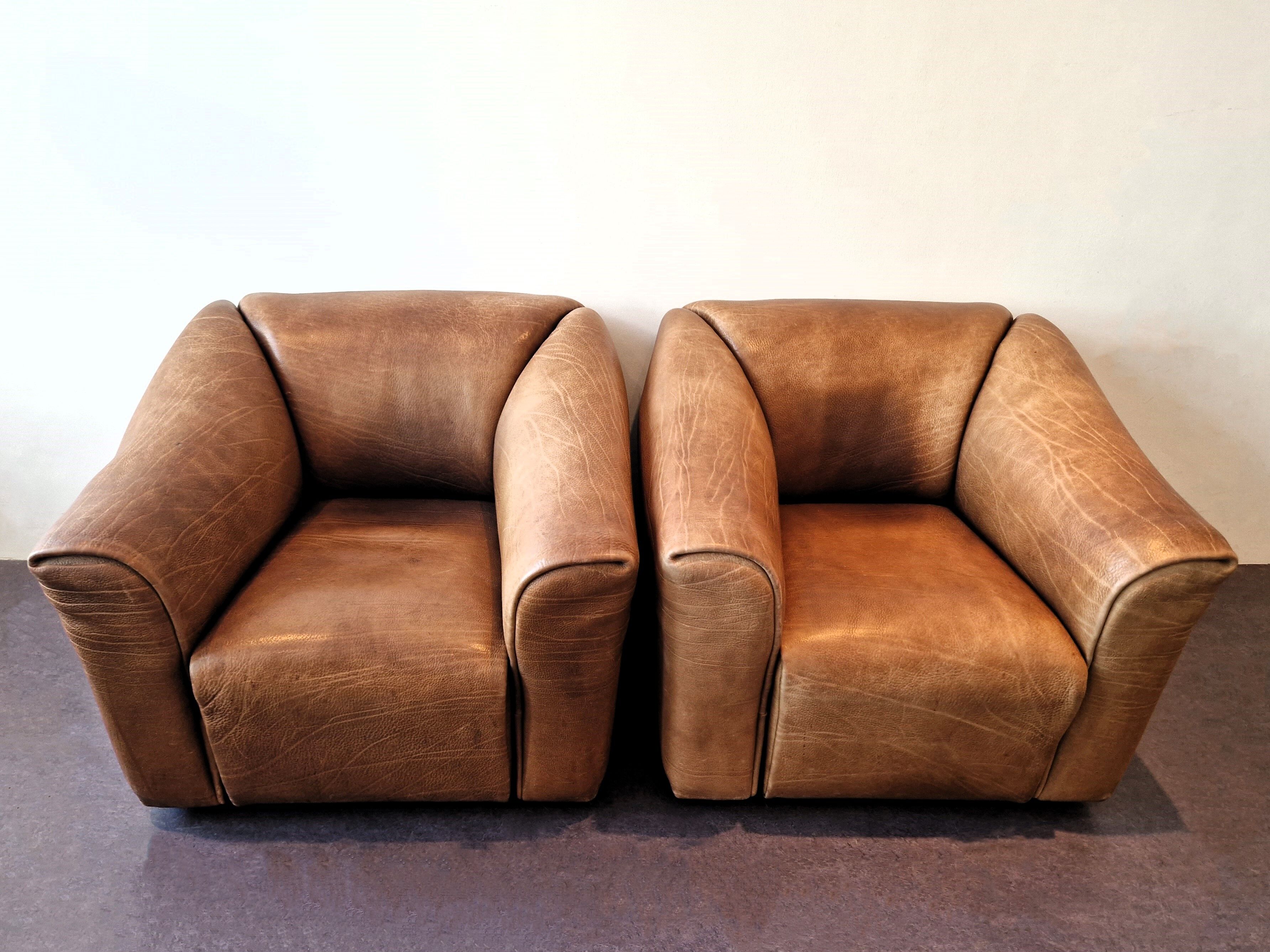 DS-47 brown leather lounge chair by De Sede, Switzerland 1970's