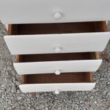 Chest of drawers 4 drawers feet compass white