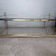 Table basse laiton et verre ep 1970 hollywood regency