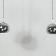 Targetti, set of two chrome sphere pendant lamps from 70s