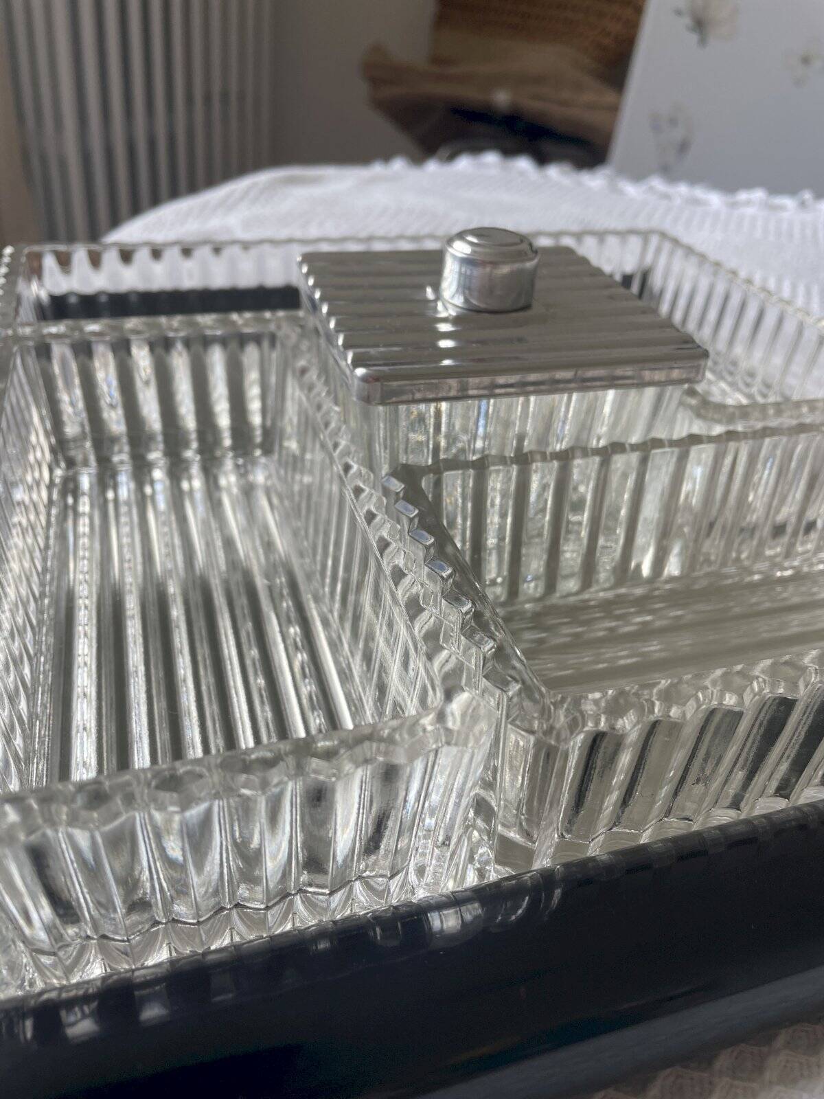 Art Deco mirrored serving tray