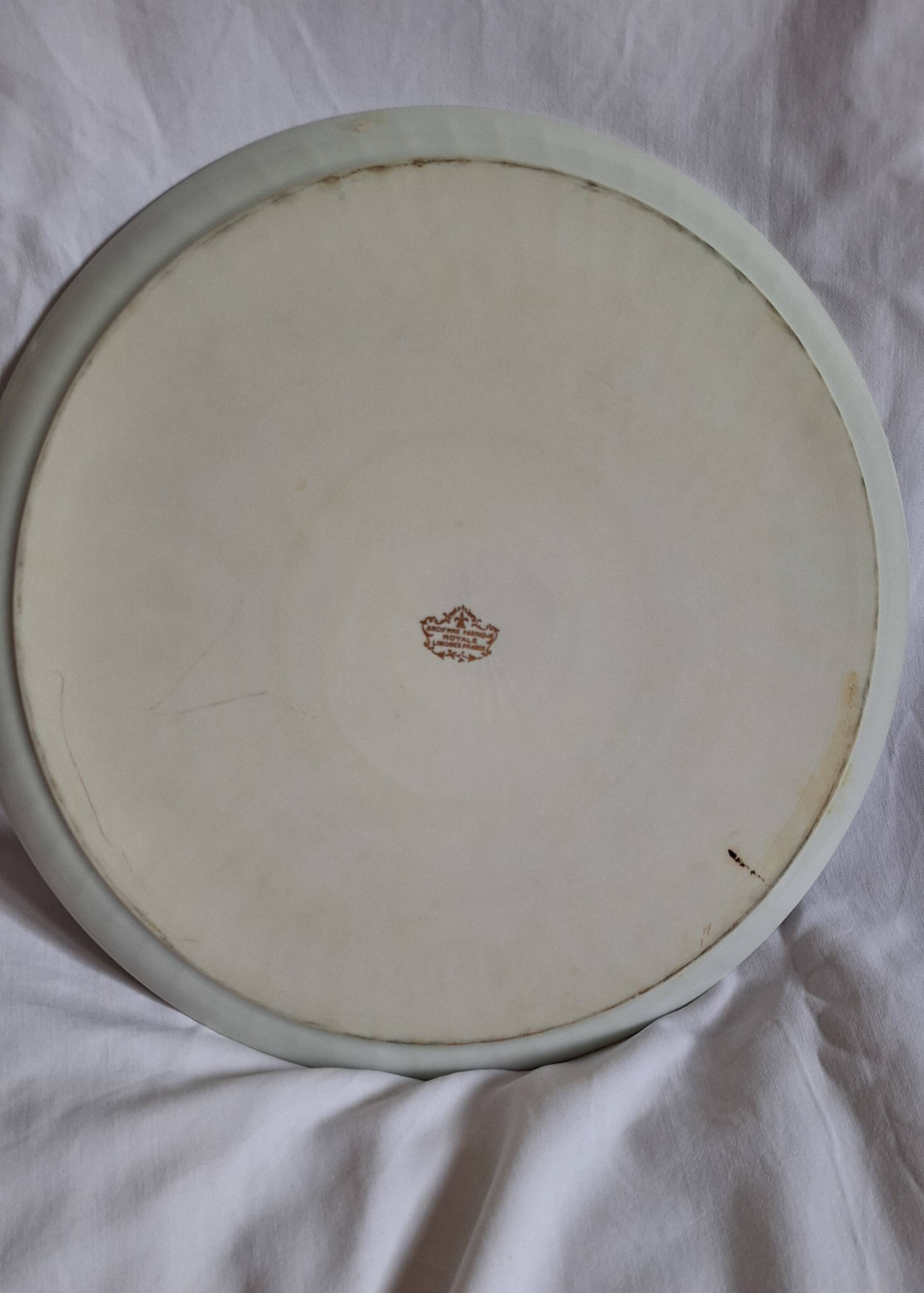 Vintage porcelain presentation plate
