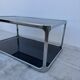 Chrome and smoked glass coffee table from the 1970s.
