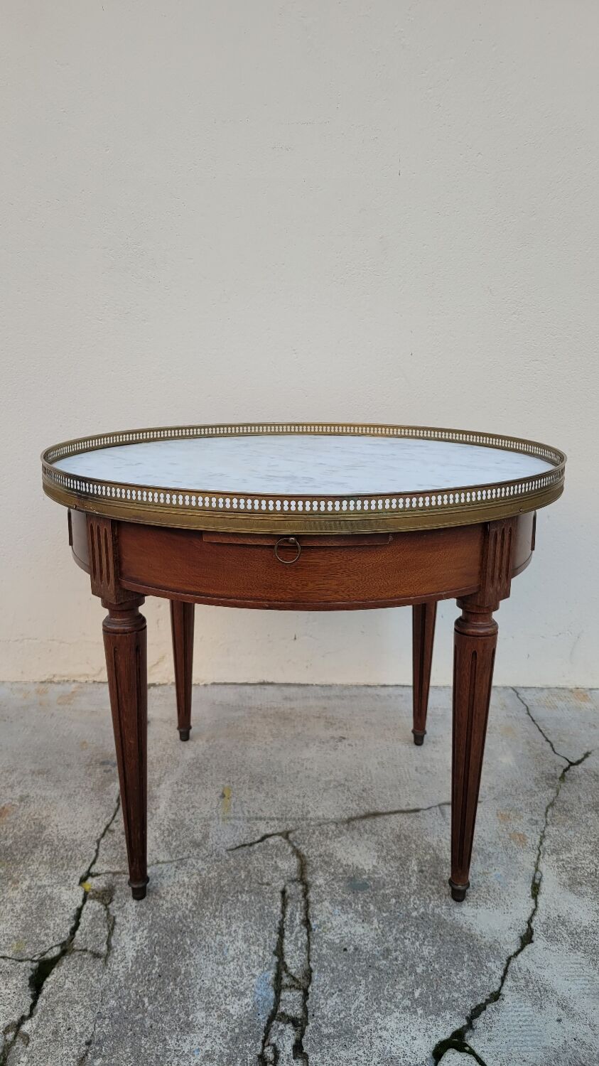 Antique Louis xvi style marble hot water bottle coffee table
