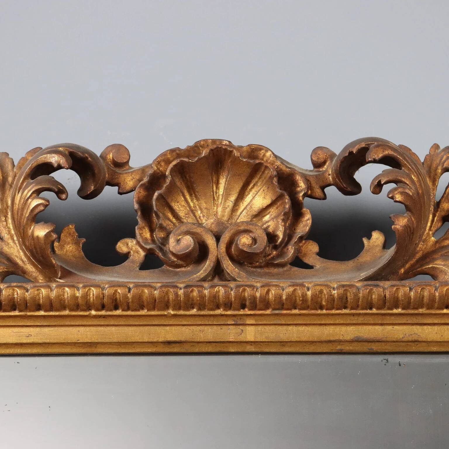 Ancient baroque frame in carved wood, Italy, 20th century
