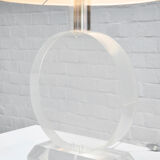 Lampe circulaire lucite vintage