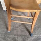 Wooden chair with wheels