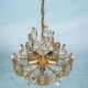 Mid-century crystal chandelier by Palwa