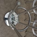 Set of 6 aluminum and wood bar stools in the Amat-3 style for Knoll, vintage 1990