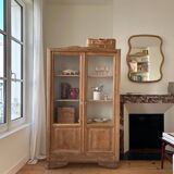 Armoire vitrée en chêne brut (rénovée)