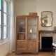 Glass cabinet in raw oak (renovated)