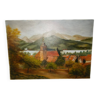 Oil painting on canvas landscape