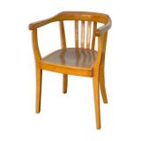 Bentwood and Pine Slat Arm Chair