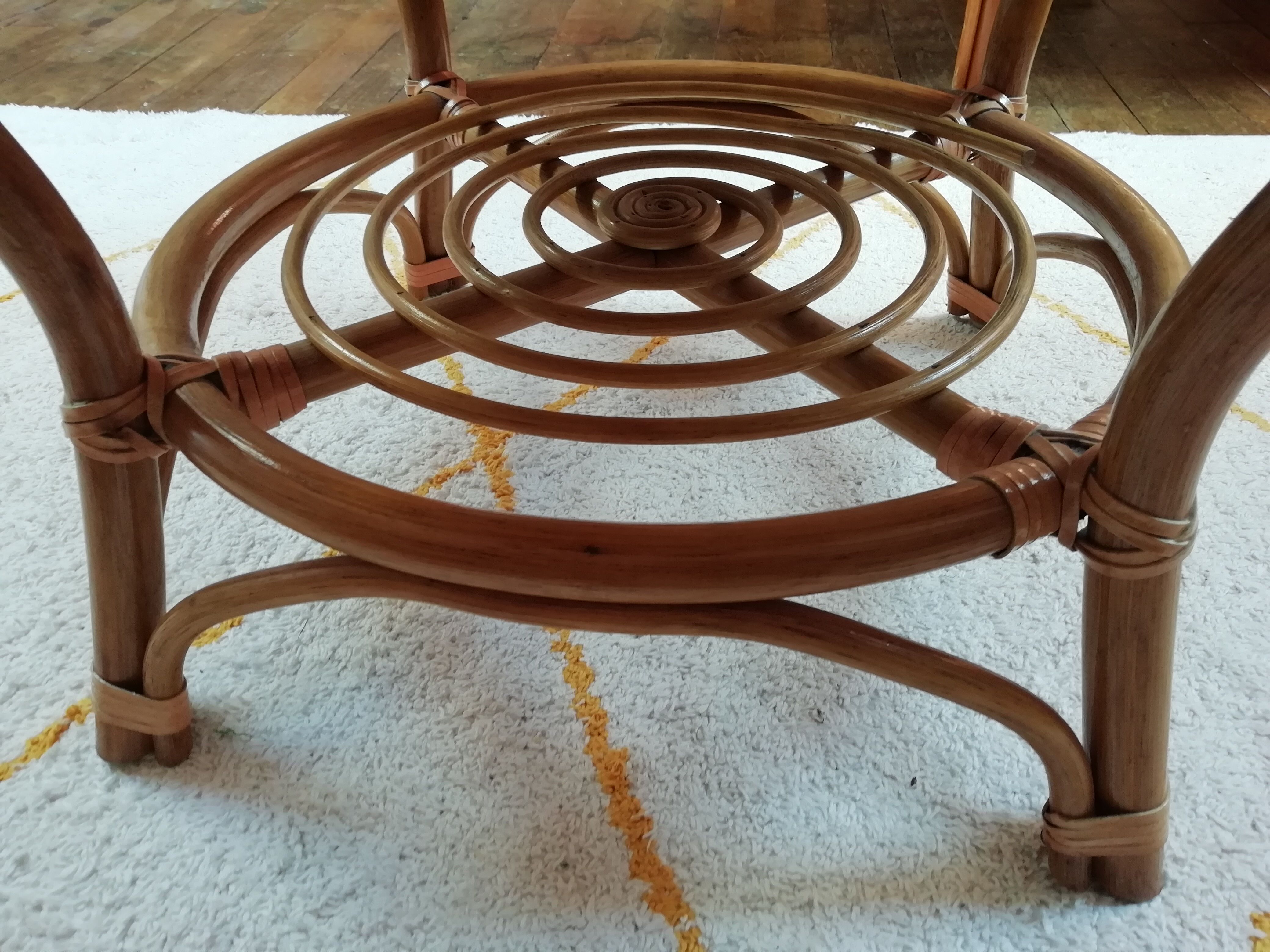 Rattan coffee table