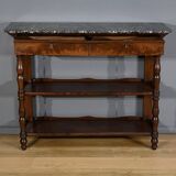 Large Burl Mahogany Property Console, Restoration Period – Early