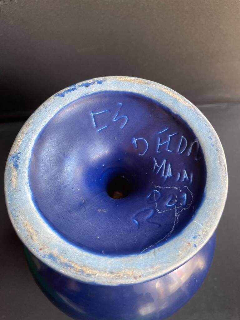 Vase signed workshop Cerenne - Ceramics of Vallauris - Entirely handmade