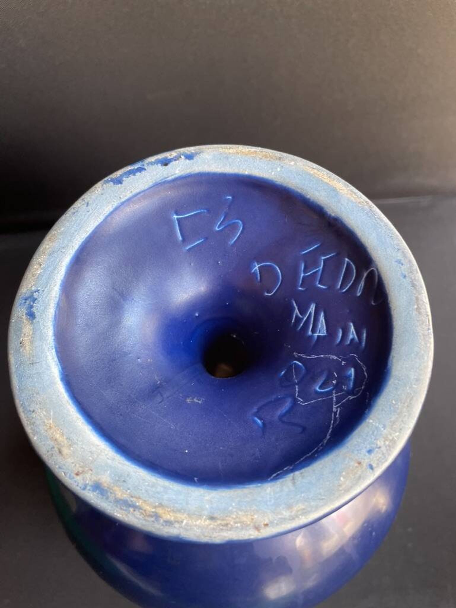 Vase signed workshop Cerenne - Ceramics of Vallauris - Entirely handmade