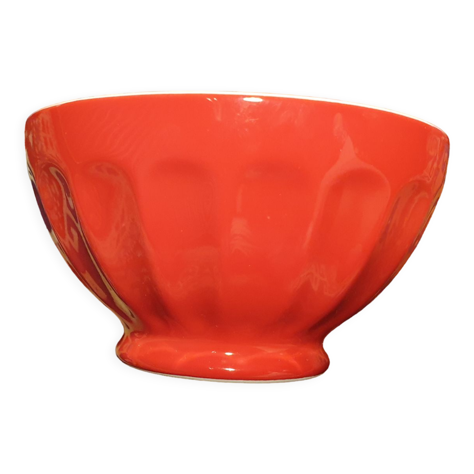 Ribbed ceramic bowls