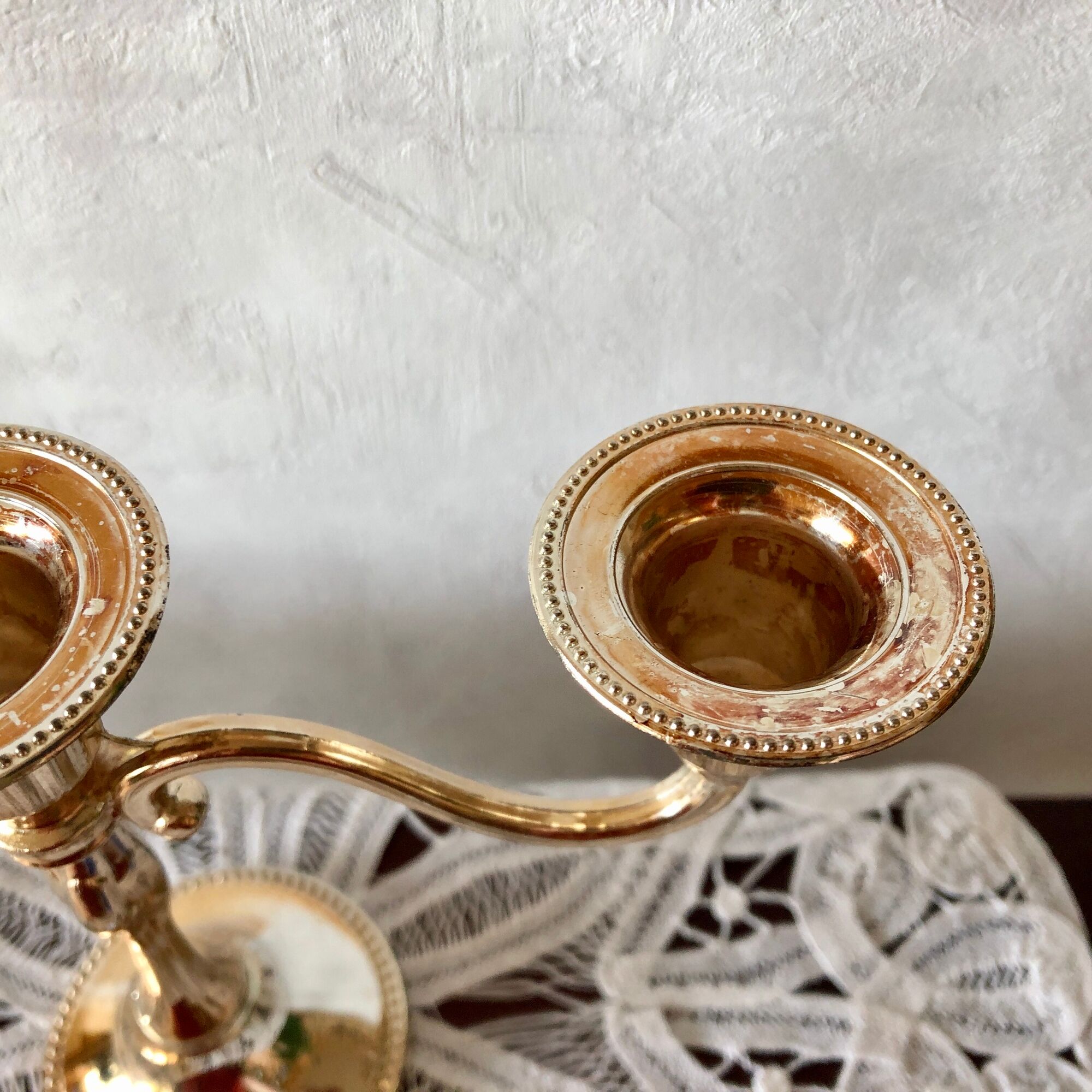 Candle holder chandelier gold 3 lights mayell ep on zinc england