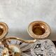 Candle holder chandelier gold 3 lights mayell ep on zinc england
