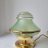 Art Deco lamp in brass and glass