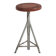 Industrial Style Round Metal Stool (c.1950) #9