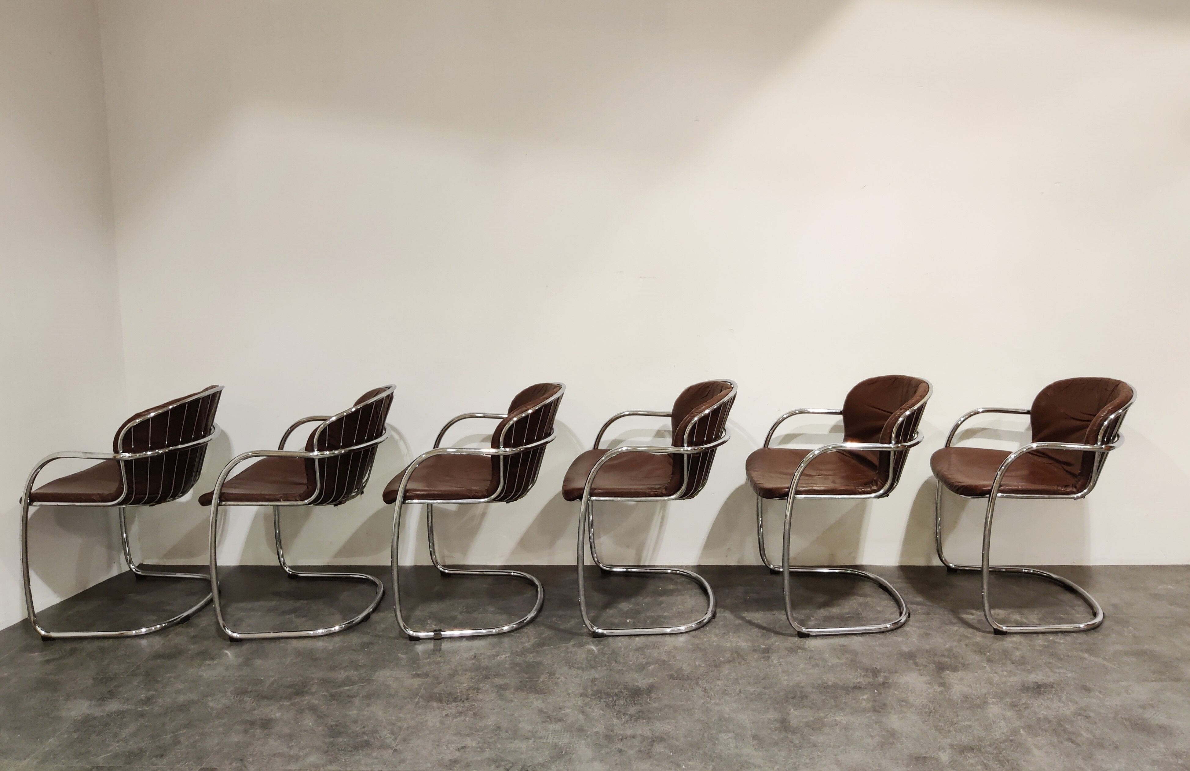 Gastone Rinaldi Dining chairs, 1970s